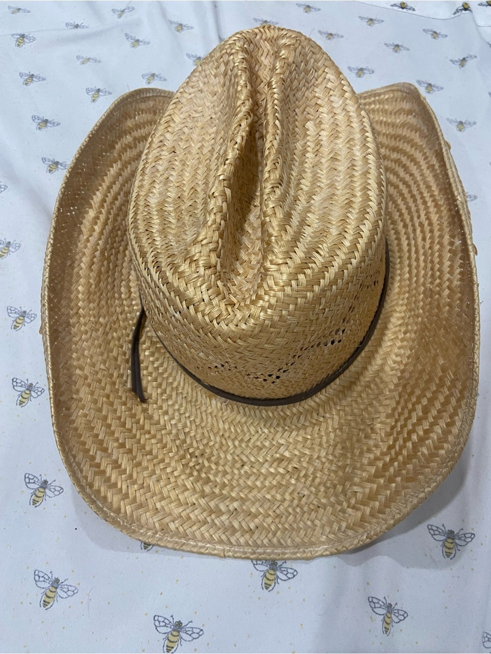 Bailey U Rollit Straw Cowboy Hat with Brown Band - Natural Size 7-1/8
